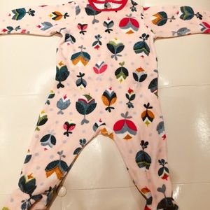 Catamini velour footed onesie 6mo